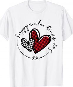 Happy Valentine's Day Buffalo Plaid Heart 2022 T-Shirt