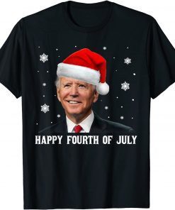 Happys 4th Of July Santa Hat Joe Biden Ugly Christmas Limited Shirt