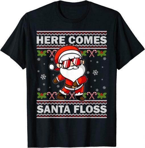 Here Comes Santa Floss - Flossing UGLY Christmas Pajama Xmas Classic Shirt