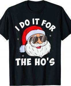 I Do It For The Ho's Santa Inappropriate Christmas Gift Shirt