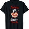 I Love Nurse Valentine Day Fix Broken Heart Gift Shirt