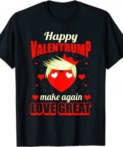 I Love Trump Valentine's Day Red Heart Conservative Vintage T-Shirt