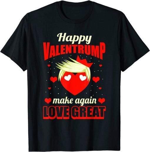 I Love Trump Valentine's Day Red Heart Conservative Vintage T-Shirt