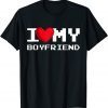 I Love my Boyfriend Red Heart Gamer Valentines Day Gift Shirt