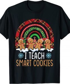 I Teach Smart Cookies Rainbow Boho Christmas Teacher Student Classic Shirt