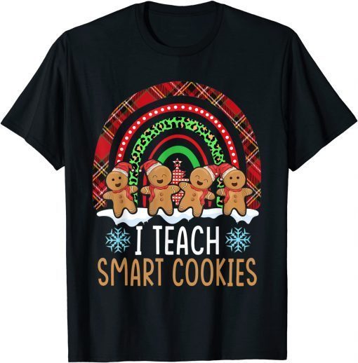 I Teach Smart Cookies Rainbow Boho Christmas Teacher Student Classic Shirt