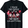 I Teach The Cutest 3rd Grade Valentines Gnome Teachers Classic Shirt