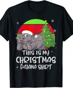 I Want A Hippopotamus For Christmas Hippo Pajamas Xmas Tree Gift T-Shirt