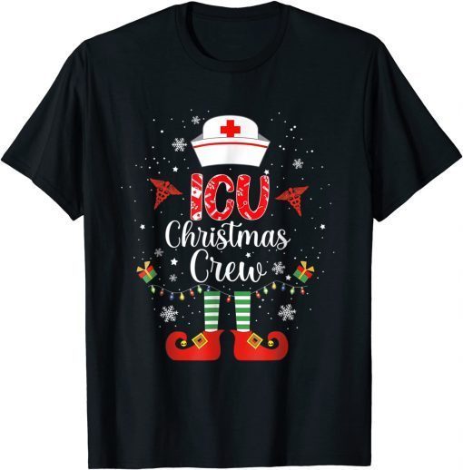 ICU Christmas Nurse Crew Family Group Nursing Xmas Pajama Limited Shirt