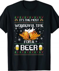 It's The Most Wonderful Time For A Beer Christmas Ugly Gift Shirt