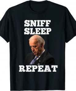 Joe Biden Asleep Sniff Sleep Repeat Anti Biden Liberal Classic T-Shirt