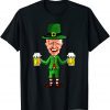 Joe Biden Leprechaun Draft Beer Lucky Clover St Patricks Day Classic Shirt