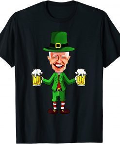 Joe Biden Leprechaun Draft Beer Lucky Clover St Patricks Day Classic Shirt