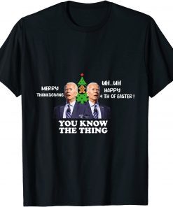 Joe Biden Santa Confused 4th Easter Thanksgiving Classic Shirt