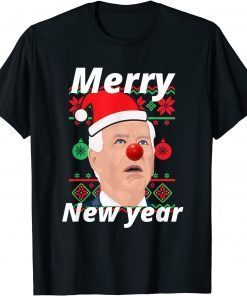Joe Biden Ugly Christmas Sweater Merry Happy New Year Classic Shirt
