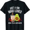 Just A Girl Who Loves Boba Tea Cute Kawaii Bubble Classic Shirt