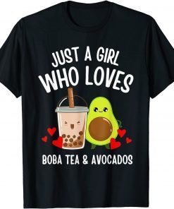 Just A Girl Who Loves Boba Tea Cute Kawaii Bubble Classic Shirt