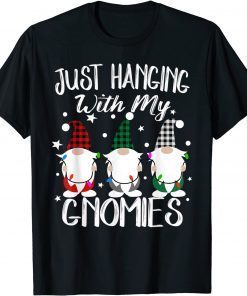 Just Hanging With My Gnomies Christmas Pamajas Family Unisex Shirt