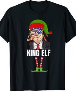 King Elf Trump Drinking Christmas Pajama Matching Unisex Shirt