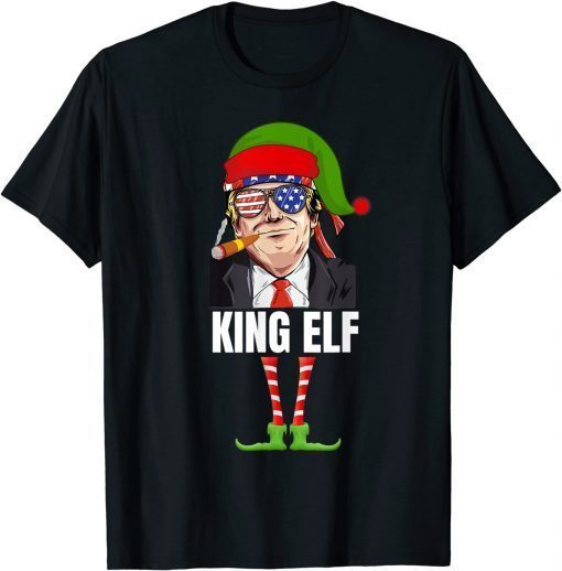 King Elf Trump Drinking Christmas Pajama Matching Unisex Shirt