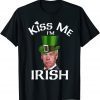 Leprechaun Joe Biden Kiss Me I'm Irish President Gift T-Shirt