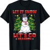 Let it Snow Let's go Branson Brandon Snowman Christmas Gift Shirt