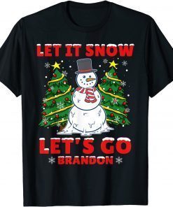 Let it Snow Let's go Branson Brandon Snowman Christmas Gift Shirt