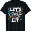 Let's Get Lit Drinking Santa Hat Christmas Lights Classic Shirt