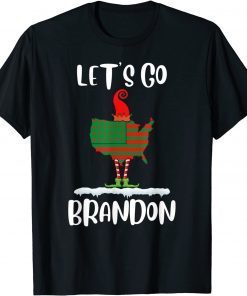Let's Go Brandon Brayden Braden US Flag Sassy Elf Christmas Gift Shirt