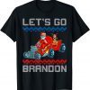Let's Go Brandon Santa Reindeer Ugly Christmas Sweater T-Shirt
