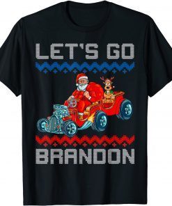 Let's Go Brandon Santa Reindeer Ugly Christmas Sweater T-Shirt