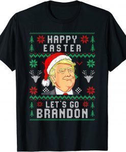 Lets go Branson Brandon Trump Santa Happy Easter Ugly X-mas Unisex Shirt
