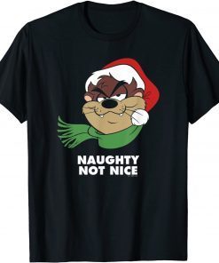 Looney Tunes Taz Naughty Not Nice Christmas Classic Shirt