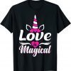 Love Is Magical Valentine's Day Love Unicorn Unisex Shirt
