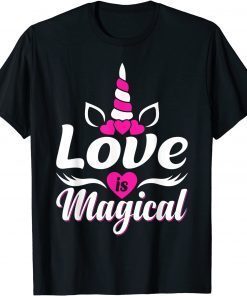 Love Is Magical Valentine's Day Love Unicorn Unisex Shirt
