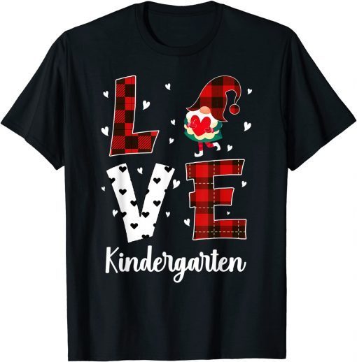 Love Leopard Teacher 100 Days Of Gnomes Kindergarten Outfits Classic Shirt