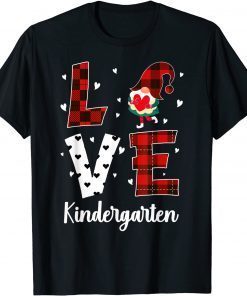 Love Leopard Teacher 100 Days Of Gnomes Kindergarten Gift Shirt