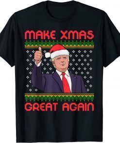 Make Xmas Great Again Trump Santa Hat Christmas Gift Shirt