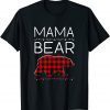 Mama Bear Christmas Pajamas Matching Family Plaid Unisex T-Shirt