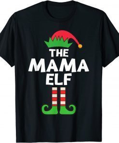 Mama Elf Matching Family Christmas Party Pajama Unisex Shirt