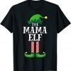 Mama Elf Matching Family Group Christmas Party Pajama 2022 Shirt