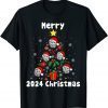 Merry 2024 Christmas with Donald Trump Santa Hat Classic Shirt