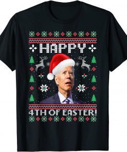 Merry 4th Of Easter Joe Biden Santa Confused Ugly Christmas Unisex Shirt