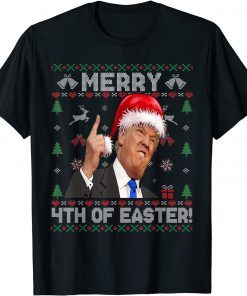 Merry 4th Of Easter Let's Go Branson Brandon Ugly Xmas Trump Unisex Shirt