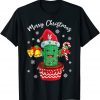 Merry Christmas Cute Cactus Santa Hat Candy Cane Xmas Classic Shirt