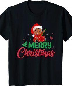 Merry Christmas Cute Santa African American Classic Shirt