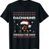 Merry Christmas Dachund Through The Snow Classic Shirt