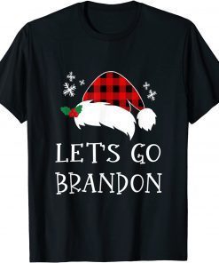 Merry Christmas Let's go Branson Brandon Red Plaid Santa Hat Classic Shirt