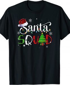 Merry Christmas Light Santa Squad Family Matching Pajama Classic Shirt
