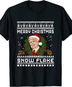 Merry Christmas Snow Face Santa Trump Ugly Xmas Sweater T-Shirt